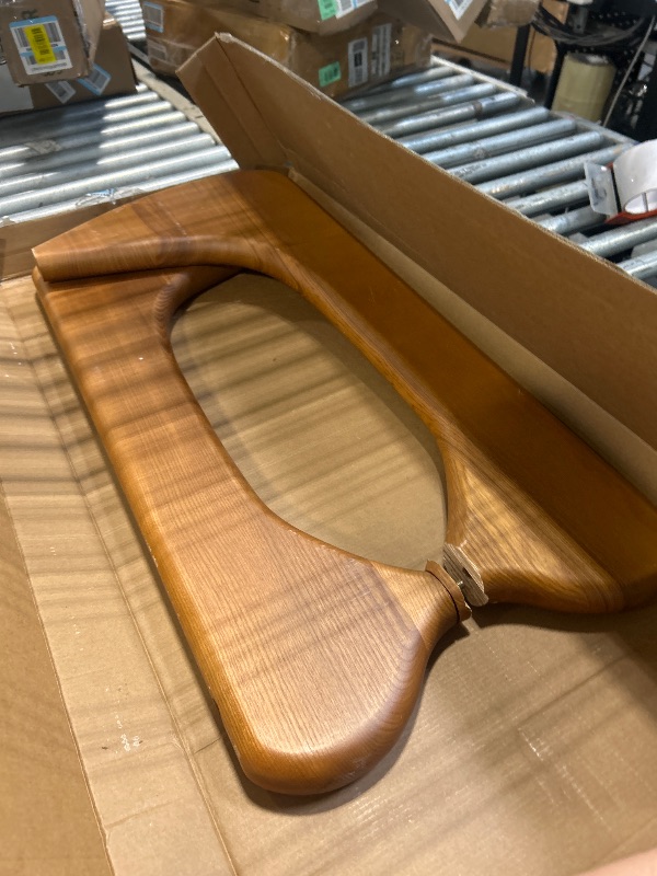 Photo 1 of ***UPDATED 5/2*** SHISEDECO Mid Century Modern Triangle Coffee Table Legs/Feet Only, 2 Pieces Interlocking Center Solid Wood Base, for Living Room, Leisure Area, Patio, Study etc. (Light Walnut)