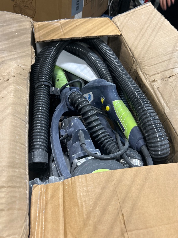 Photo 1 of ****DURTY*****
Drywall Sander with Vacuum Dust Collector, 8-Amp Popcorn Ceiling Removal Tool with 7 Variable Speed 800-1800RPM, Extendable Handle, LED Light,12pcs Sanding Discs, Navy Blue