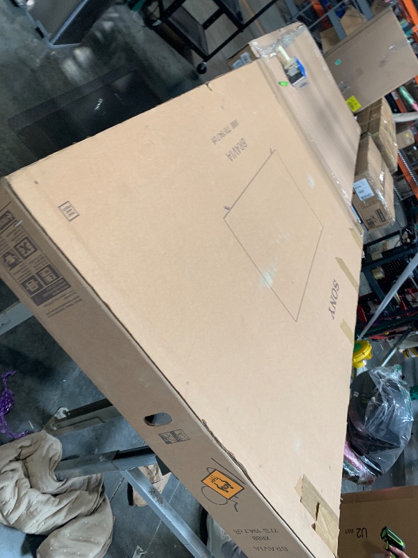 Photo 1 of **FOR PARTS ONLY, DAMAGE TO CORD (SEE PICS): UNABLE TO TEST IN WAREHOUSE** Sony K75S20M2 BRAVIA 2 II 75" 4K HDR Smart LED TV 2025 Bundle with CPS Exclusive 26 Month Protection, Wall Mount, 2X HDMI Cables, Surge Adapter & Deco Gear Complete Home Theater Be