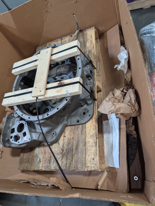 Photo 1 of ***SELLING AS IS FINAL SALE, STOCK PHOTO, ITEM/ CONDITIION MAY VARY*** Allison 29537425 Torque Converter Housing, MISSING BOX 1 & 2
FOR REFERENCE: https://www.transmachine.com/parts/torque-converter-housing-2/ 
***SELLING AS IS FINAL SALE***