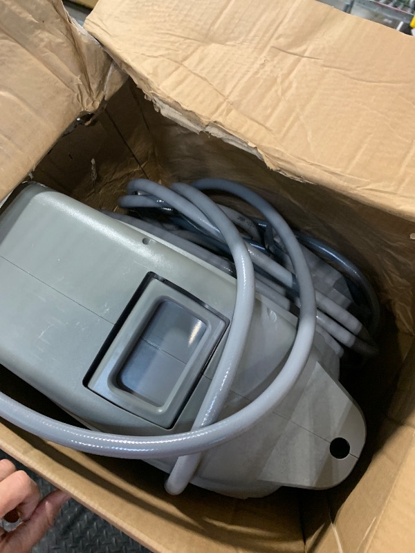 Photo 1 of ***NONE FUNCTIONAL*** Mojest Retractable Garden Hose Reel - 1/2 in x 80 ft Wall Mounted Heavy Duty Water Hose Reel with Automatic Slow Rewind System, 2 Hose Nozzle, 180°Swivel Bracket, Dark Gray