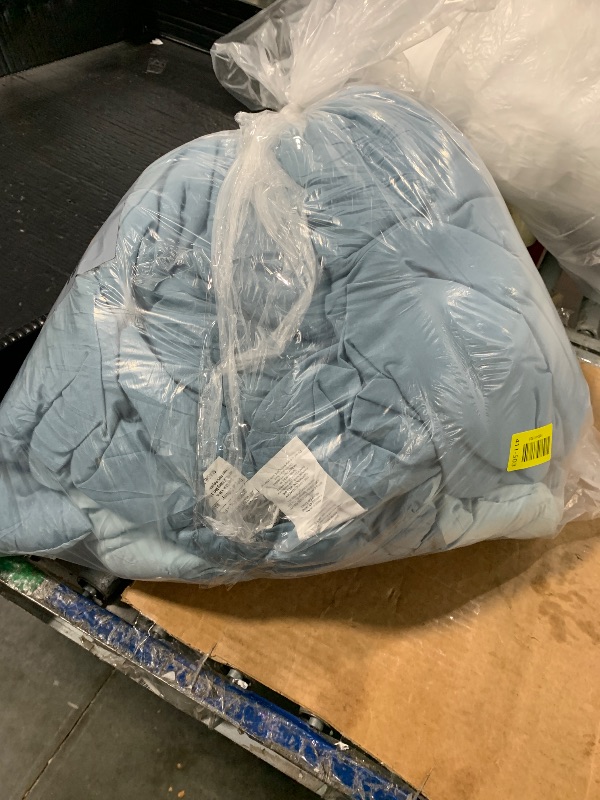 Photo 1 of ****Monbix Queen Comforter Set - 7 Pieces Dusty Blue Prewashed Bed in a Bag Queen Bedding Sets with Comforters, All Seasons Ultra Soft Comforter Bed Set with Sheets,Pillowcases & Shams