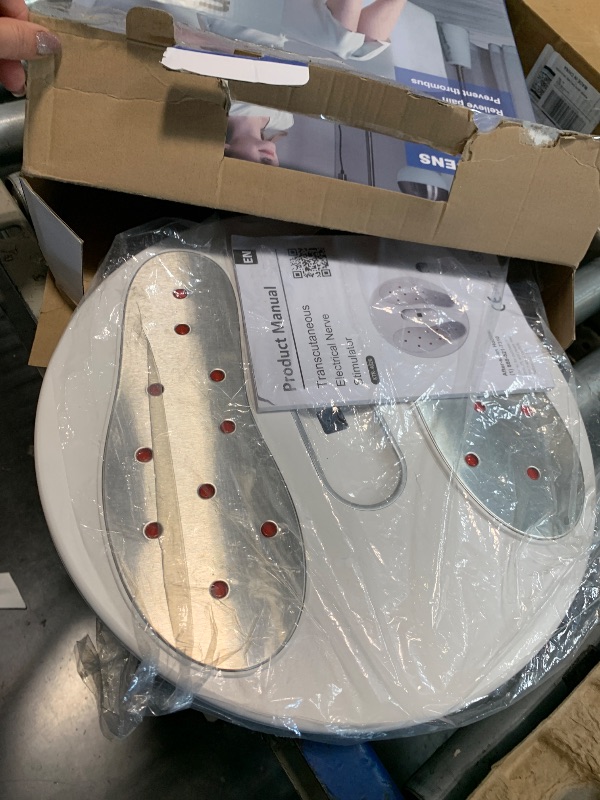 Photo 1 of *MISSING PARTS*
Foot Massager for Neuropathy with Heating, EMS Foot Stimulator for Circulation and Pain Relief, Electric Feet Calf Massager with 4 TENS Unit Muscle Stimulator Pads, Transcutaneous Nerve Stimulator