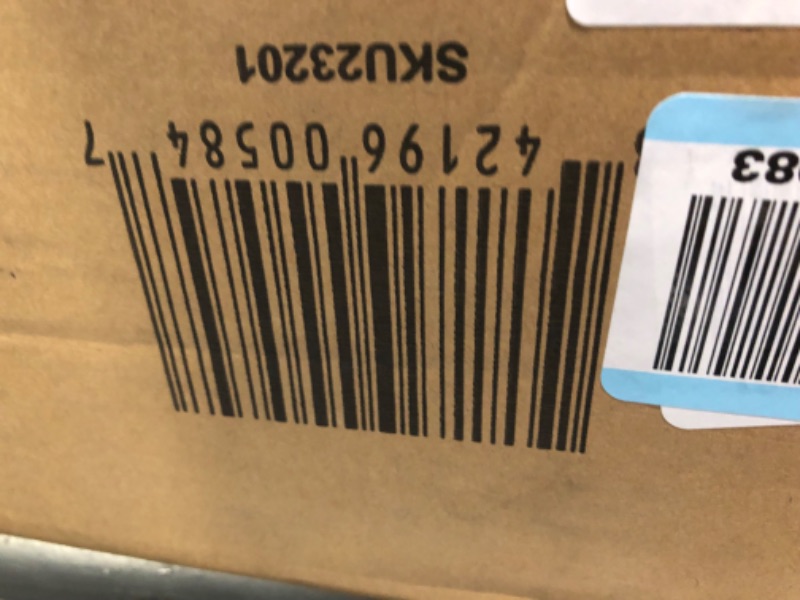 Photo 1 of **AS IS, FINAL SALE**Nathan James Bailey Upholstered Rattan Bar Stool in Oak Finish Frame, Counter Height Stool with Natural Rattan Woven Back For Kitchen Island, Brown