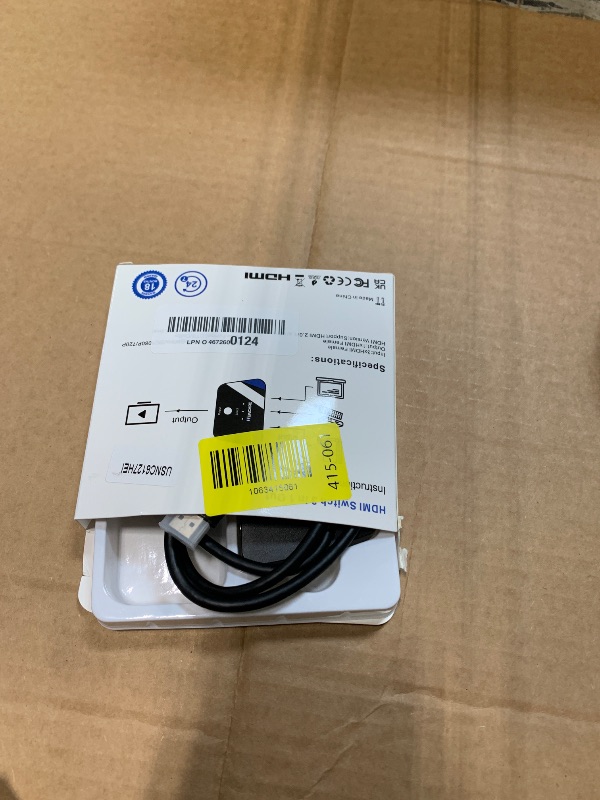 Photo 1 of [Upgrade] HDMI Switch 3 in 1 Out, 4K@60Hz HDMI 2.0 Switch Splitter with 2.6FT Long HDMI Cable, 3-Port HDMI Switcher Selector, Supports 4K 30Hz 3D 1080P HDCP2.2 for PS5 Xbox DVD Player Fire Stick PC