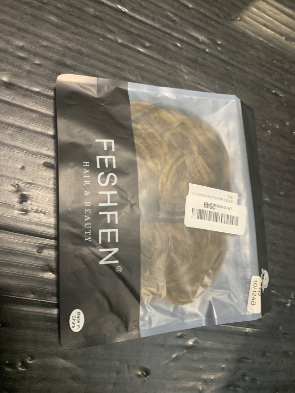 Photo 1 of **one pc**FESHFEN Messy Bun Hair Piece - Wavy Synthetic Chignon Scrunchies for Instant Volume, Elastic Bun Ponytail Hair Extensions Thick Hairpieces for Women, Ash Brown & Blonde 1.50 oz