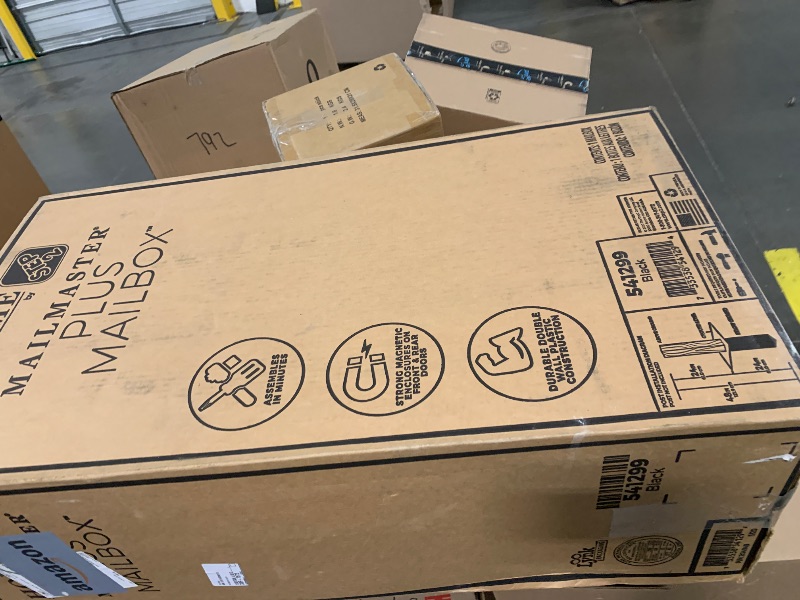 Photo 1 of ***SCRATCH ON THE TOP!!!Step2 MailMaster Plus Mailbox & Post, Weather Resistant, Large Outdoor Mailboxes, Made of Durable Plastic, Easy to Install, Flag Included, Black