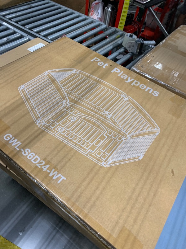 Photo 1 of !!!SCRATCHES!!!!USED!!!SMUG Dog Playpen 6-Panel 24 Inch Safe Secure Indoor Outdoor Pet Fence, Folding Portable 35 x 35 x 24IN, Ideal for Small to Medium Dogs Easy to Clean