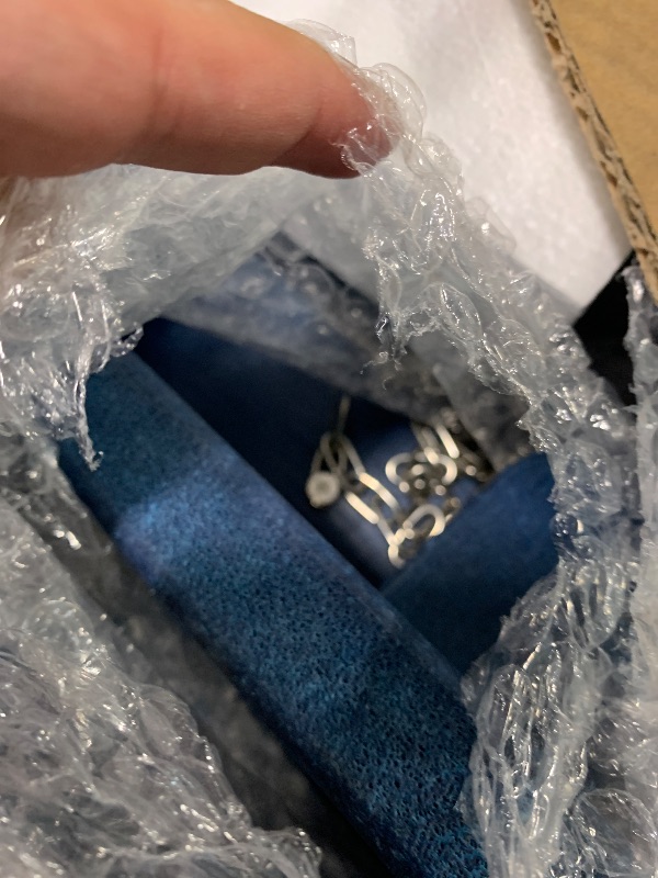 Photo 1 of ** MISSING HARDWARE AND INSTRUCTIONS **** KINGYES Folding Adjustable Adirondack Chair with Retractable Ottoman, HDPE Recliner Adirondack Chair with Cup Holder, Blue
