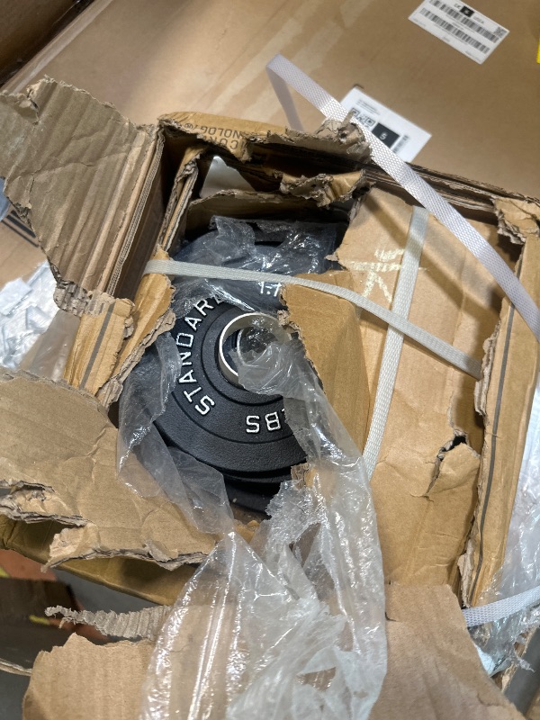 Photo 1 of ***UPDATED 5/3*** Fitvids Cast Iron 2-Inch Weight Plates for Strength Training & Weightlifting, 255 LB Set