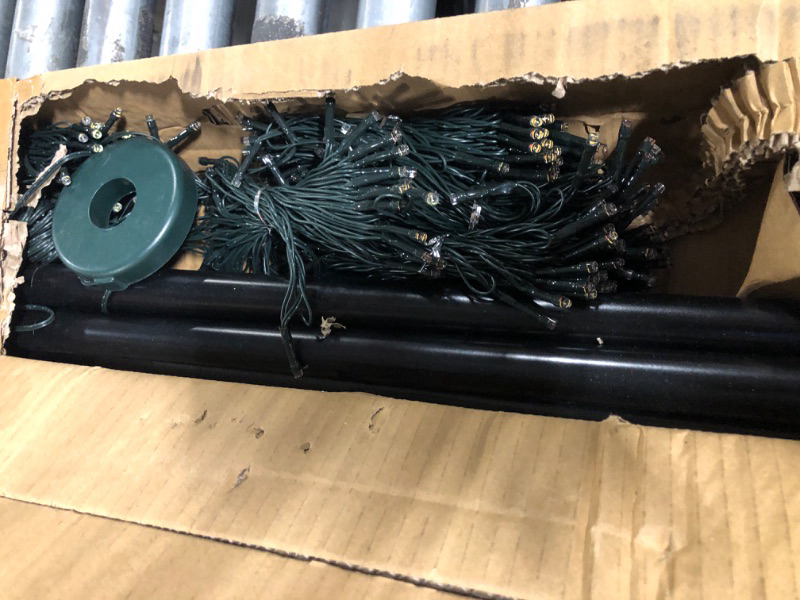 Photo 1 of ***MISSING MANY PARTS*** Lomotech Color Changing Christmas Tree Lights - 16Ft 664 LED with 10.5" Topper, Remote Controll Waterproof Iron Pole Waterfall Lights for Outdoor Christmas Decorations (Warm White to Multicolor)