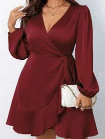 Photo 1 of ********SIMILAR***** Summer Outfits Red Wedding Guest Dress Carrie Bradshaw Dresses Date Night Outfit Plus Size Burgundy XXL