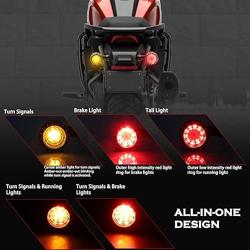 Photo 1 of *****SIMILAR***** MotoParAcc Universal Motorcycle Rear LED Turn Signals 12V Brake Tail Lights Running Lights for Harley Sportster Iron 1200 Softail Yamaha Victory Kawasaki Suzuki Chopper Bobber
