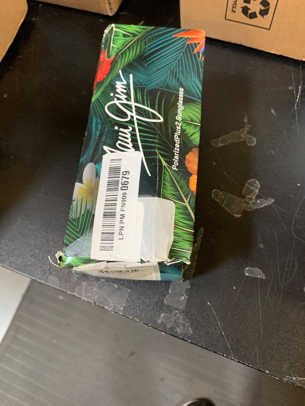 Photo 1 of Maui Jim Unisex's Hookipa Polarized Rectangle Sunglasses, Shiny Transparent Light Green/Maui Ht™ Polarized, Large