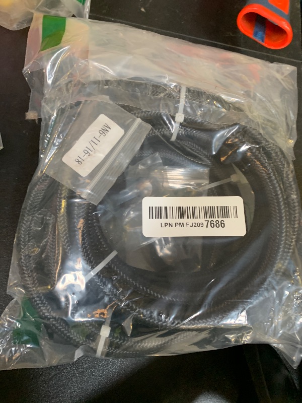 Photo 1 of LokoCar AN6 Power Steering Pump Hose Fitting Kit Return to Reservoir Hose Kit for Pump Mount Reservoir Compatible with LS Swap LS1 LS3