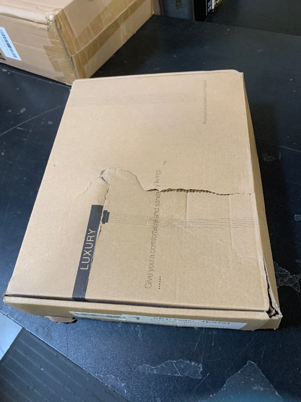 Photo 1 of HMEGAO Matte Black Waterfall Bathroom Faucets 1 Hole, Lavatory Faucet, Solid Brass Single Handle Basin Mixer with 2 Supply Lines for Restroom Guestroom RV Sink Vanity