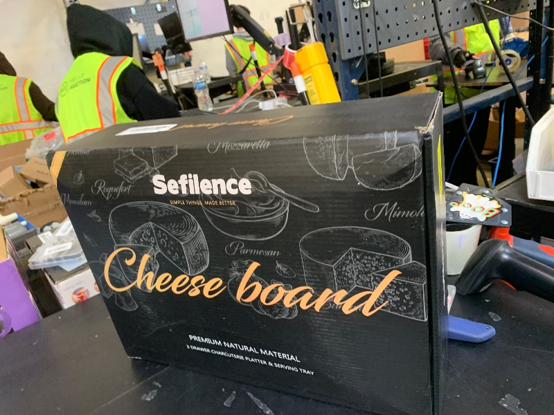 Photo 1 of **DAMAGED** Charcuterie Board with Drawer, Bamboo Cheese Board Set with Locking Lid & Utensils, Portable Serving Tray, Unique Housewarming Gifts, Wedding Gifts for Couples, Birthday Gifts for Women