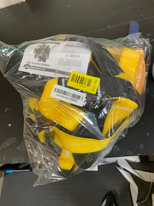 Photo 1 of KwikSafety SCORPION Safety Harness | Full Body Fall Protection Harness w/Attached 6ft Tubular Lanyard | Construction Fall Arrest System | ANSI OSHA Certified PPE