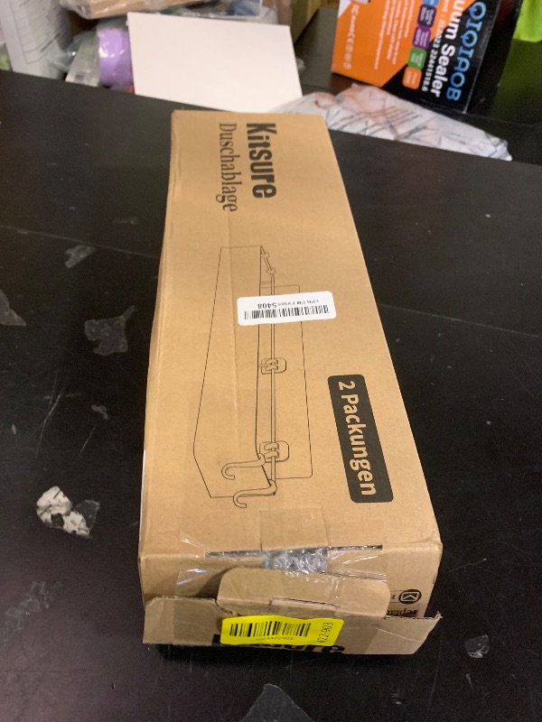 Photo 1 of **INCOMPLETE** Kitsure Shower Caddy - 2 Pack Adhesive Shower Organizer, Rustproof Metal Shelves, No-Drill Bathroom Organizers and Storage, Black, XX-Large