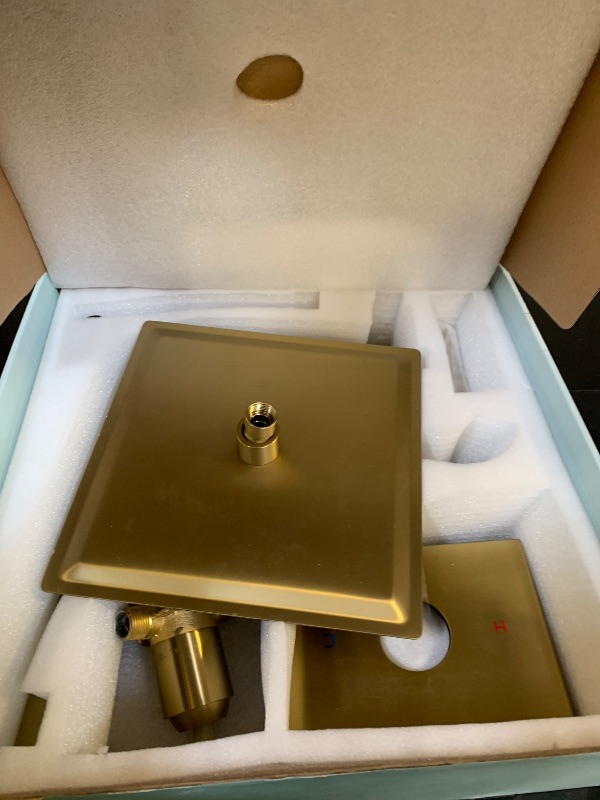 Photo 1 of Brushed Gold Shower System with 10Inch Rain Shower Heads with Handheld Spray Combo, Gold Shower Faucet Set with Rain Shower and Handheld, Gold Shower Head and Handle Set(Shower Valve Kit Included)