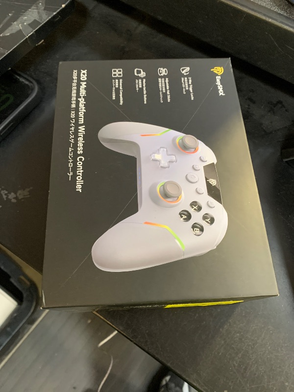 Photo 1 of EasySMX X20 Wireless Gaming Controller with RGB Backlit, 2-Stage Hall Effect Stick, 1000Hz Polling Rate, 6-Axis Gyro on Multi-Platform, Mech Buttons- Compatible with PC/Switch/Steam/Android