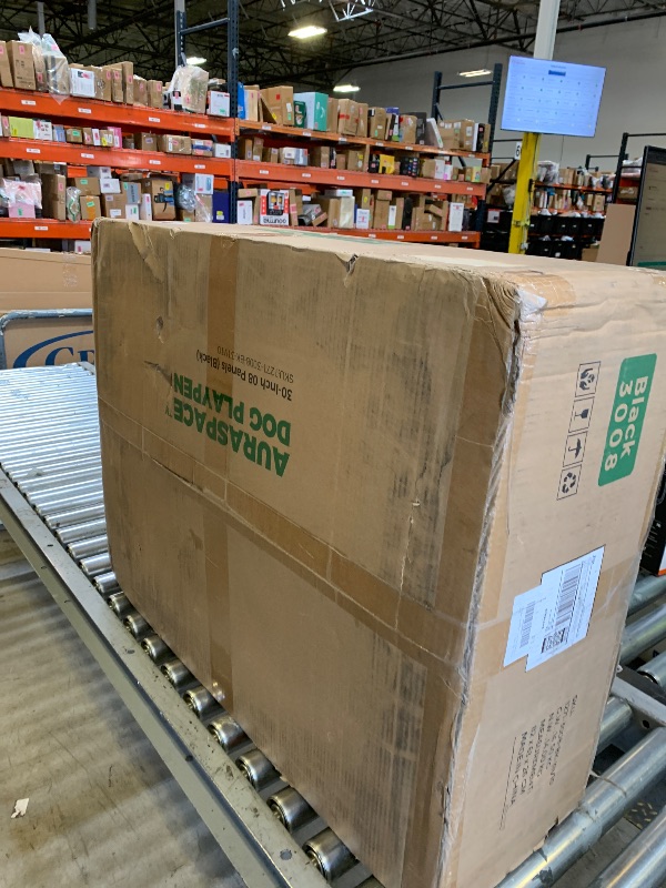 Photo 1 of FXW AuraSpace Acrylic Indoor Dog Playpen for Small and Medium Dogs, 30 Inch, 8 Panels, Black