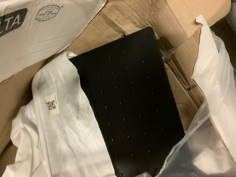 Photo 1 of Delta Faucet Modern Raincan Square Single-Function Shower Valve Trim Kit Black, Shower Faucet Set, Rainfall Shower Head Black, Delta Shower Trim Kit, Matte Black T14268-BL-PP (Valve Not Included)