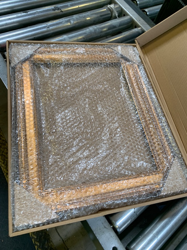 Photo 1 of Creative Mark Museum Collection Nouveau Frames, Gold 11x14 - Hand-Finished Hand-Leafed Real Wood, One Piece Frame, Closed Corner, Open Back, Without Mat & Glass, Gallery Wall or Prints
