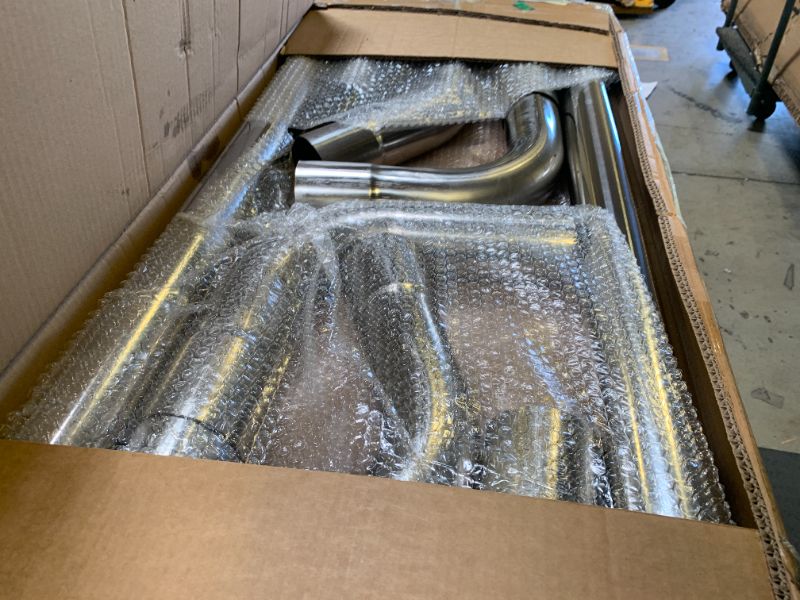 Photo 1 of YOLANDO T304 Stainless Steel 3 Inch Custom Exhaust Pipe Kit 16 Gauge Custom Straight U Bend 45 & 90 Degree Mandrel 16PCS