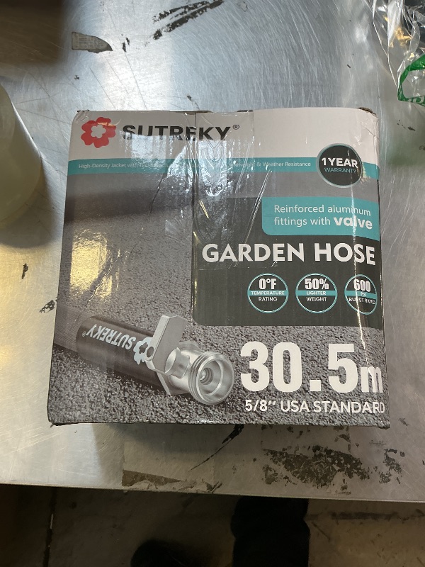 Photo 1 of 100ft Garden Hose, Ultra Lightweight All-Weather Water Hose, Durable & Flexible, Built-in Valve, Leak-free Connections, TPU Water Hose, Drinking Water Safe