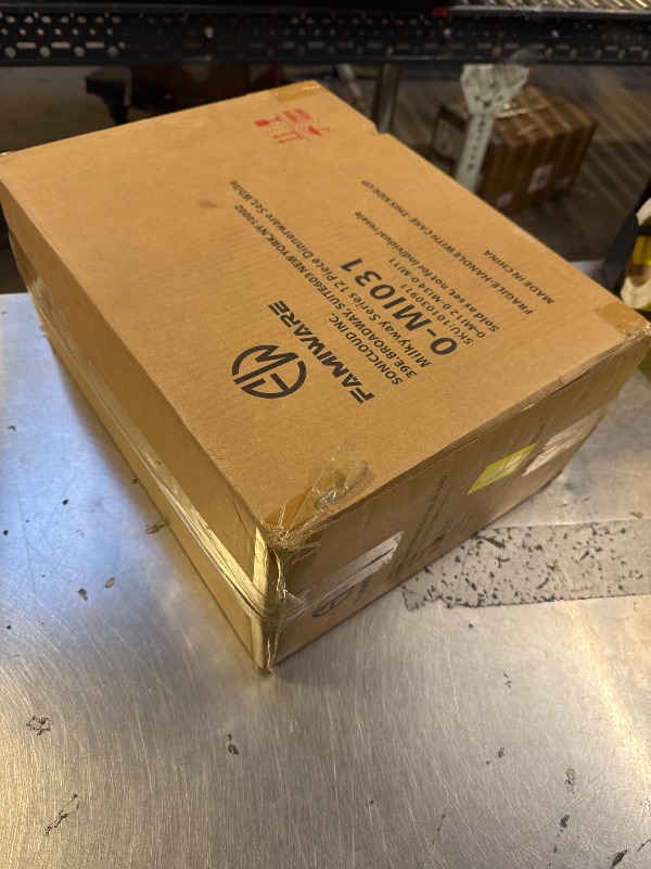 Photo 1 of Famiware Milkyway Plates and Bowls Set, 12 Pieces Dinnerware Sets, Dishes Set for 4, White