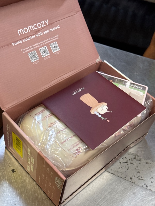 Photo 1 of Momcozy M5 Smart APP Controlled Wearable Breast Pump, Hands-Free Wireless Electric Pump, 3 Modes 9 Suction Levels, BPA-Free, Portable Lightweight, 24mm Flange, 2-Pack Cozy Red