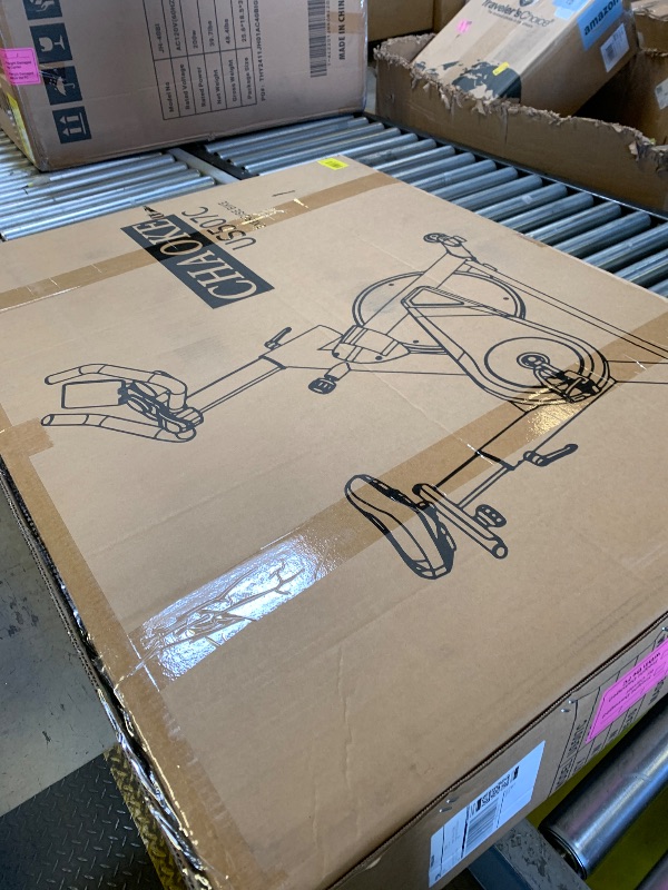 Photo 1 of CHAOKE Exercise Bike, Quiet Adjustable Magnetic Stationary Bike for Home Cardio with App Compatible, 350LB Weight Capacity Indoor Cycling Bike with Mat, Large Seat, Digital Display for Home Fitness