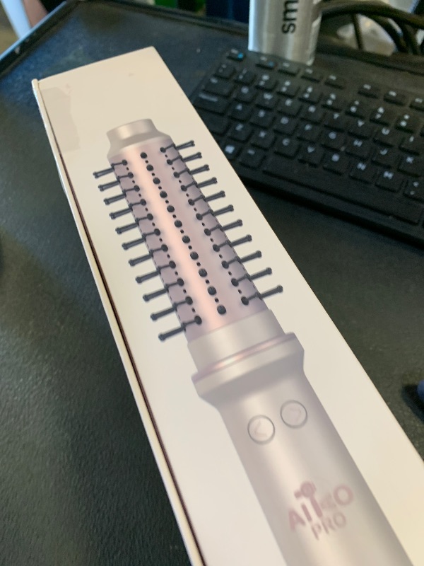 Photo 1 of 1.5 Inch Auto Rotating Curling Brush, Spinning Heated Thermal Round Brush Volumizer, 3 in 1 Ionic Hair Brush Styler for Long Medium Hair, 3 Temp Settings, 30S Fast Heat-Up, Dual Voltage