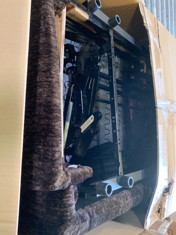 Photo 1 of Signature Design by Ashley Camera Time Classic Tufted Faux Leather Zero Wall Recliner, Gray