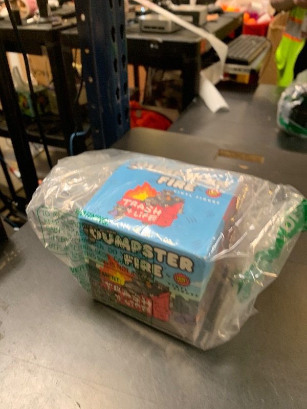 Photo 1 of 100% Soft Trash Panda Dumpster Fire Vinyl Figure