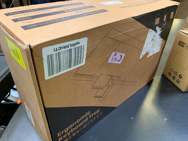 Photo 1 of Klearlook Upgraded Adjustable Keyboard Tray for Above Desk & Under Desk Use - Ergonomic Sit-Stand Keyboard Riser with 360° Rotation, 24.4"×10" Keyboard Stand with Wrist Rest & Storage Drawer - Black