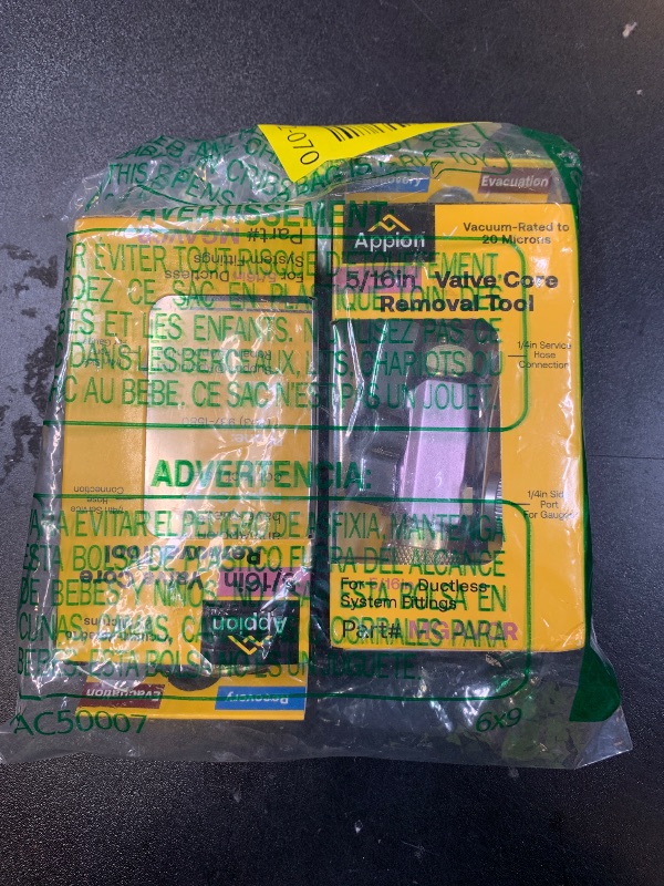 Photo 1 of Appion MGAVCR Mega Flow Vacuum Rated Valve Core Removal Tool – 5/16" System Connection