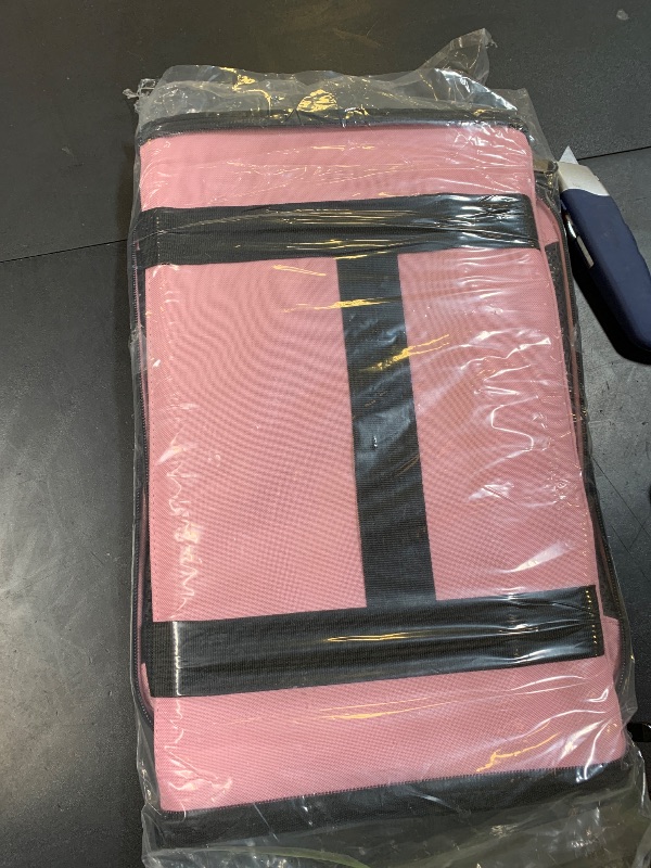 Photo 1 of Cat Carrying Case - Pet Carrier Airline Approved, Protable and Breathable Pet Travel Carrier Removable Fleece Pad, Collapsible Cat Carrier Dog Carrier for Medium Cats Small Cats Dogs (Medium, Pink)