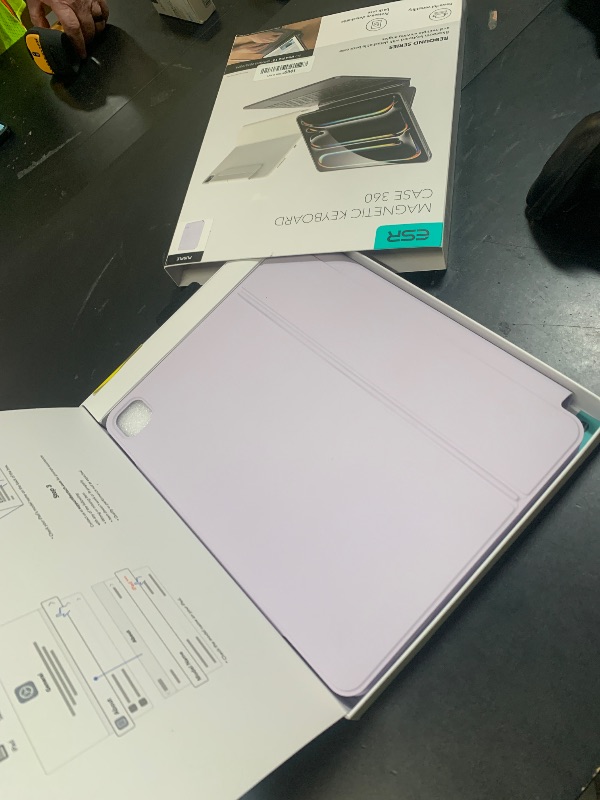 Photo 1 of [Upgraded] ESR iPad Pro 13 Inch Case with Keyboard (M5/M4, 2025/2024), iPad Pro 13 Keyboard Case with Magnetic Stand, Portrait/Raised Modes for iPad Pro 13, Removable, Rebound 360 Series, Pirple
