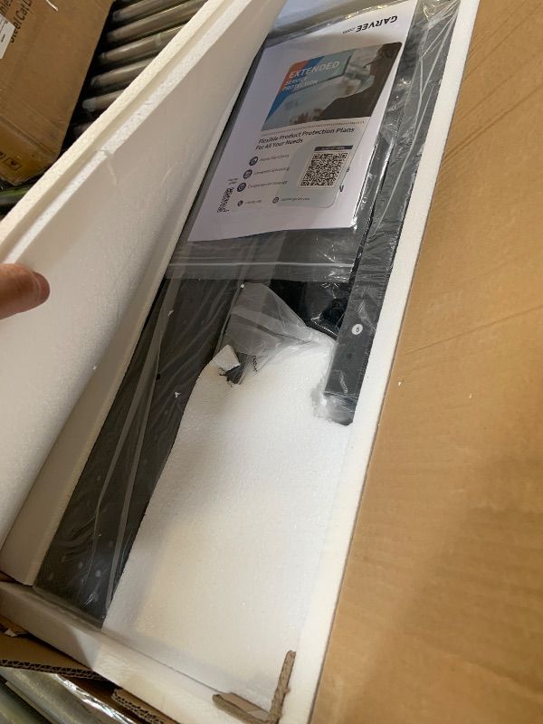 Photo 1 of  Garvee 28" Computer Tower Stand, 2-Tier 11 Level Height Adjustable PC Stand with Line Storage Rack, Mobile Rolling CPU Holder, Perfect for Office, Laptop Desk(22.83"-34.1"), Rustic Black
