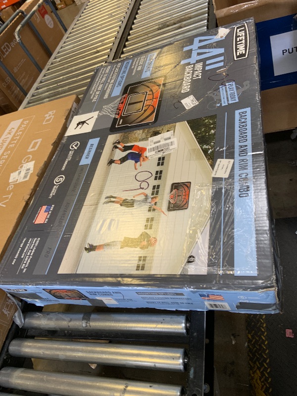 Photo 1 of Lifetime 44-Inch Impact Basketball Hoop Backboard and Classic Rim Combo, High-Density Polyethylene, UV-Protected Graphics, All-Weather Net, Mounting Kit Sold Separately