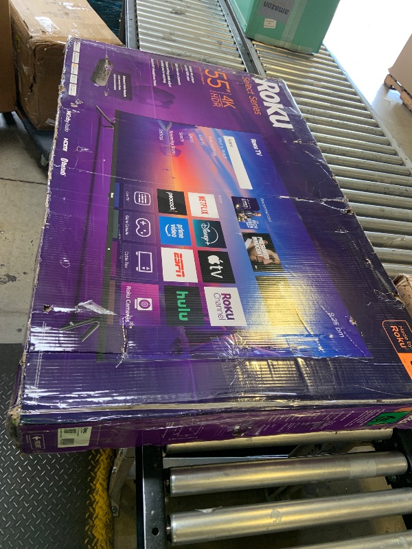 Photo 1 of Roku Smart TV – 55-Inch Select Series, 4K HDR TV – Roku TV with Enhanced Voice Remote – Flat Screen LED Television with Wi-Fi for Streaming Live Local News, Sports, Family Entertainment