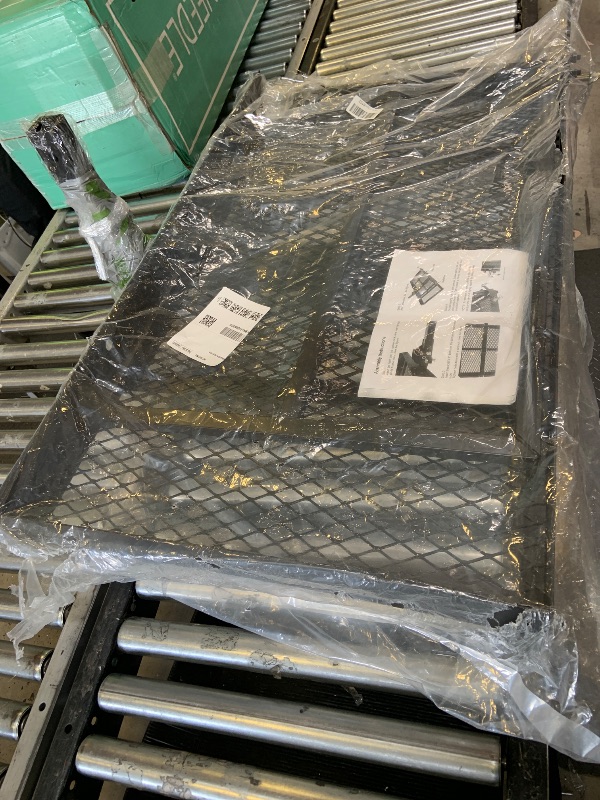 Photo 1 of ECOTRIC 46.2 X 26.8 X 38.7 Inch Hitch Cargo Carrier W/Ramp Foldable 500 Lbs Trailer Hitch Mount Steel Wheelchair Carrier Mobility Scooter Ramp 2" Hitch Receiver for Snow Blower SUV Truck Van Car