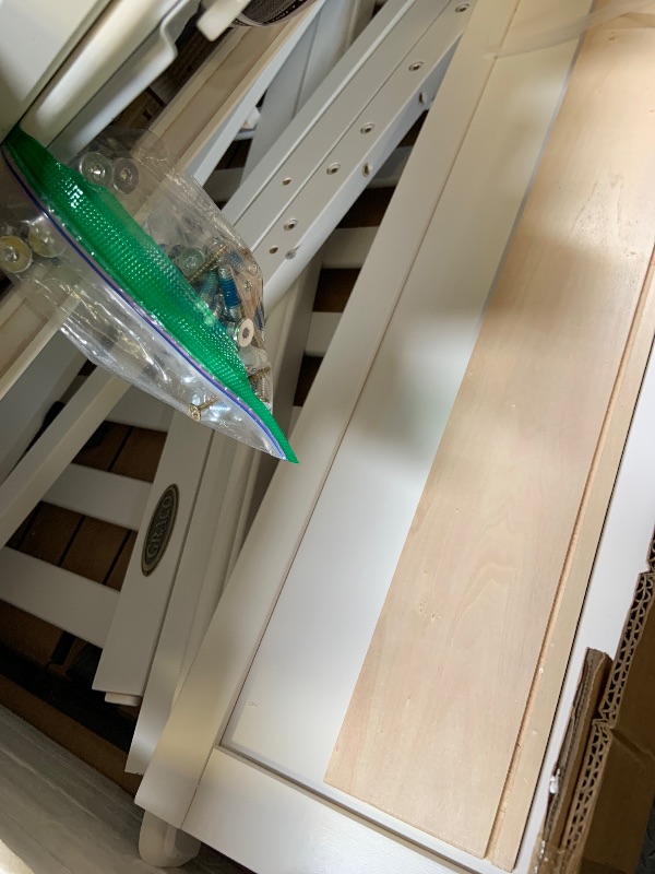 Photo 1 of Graco Hadley 5-in-1 Convertible Baby Crib with Drawer, White