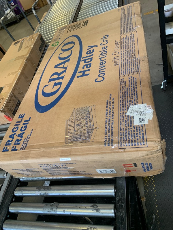 Photo 1 of Graco Hadley 5-in-1 Convertible Baby Crib with Drawer, White