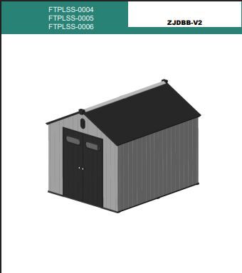 Photo 1 of 8 x10 ft Large Waterproof Outdoor Storage Shed with Lockable Doors 544 Cubic Feet of Storage Space (factory sealed) 

