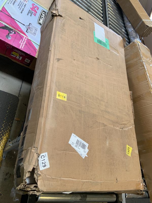 Photo 1 of VASAGLE Kailyn Collection - Vanity Desk with Mirror and 9 LED Bulbs, Vanity Makeup Table with Power Outlets, Dressing Table with 2 Cabinets, for Bedroom, Cloud White URDT142WB01S