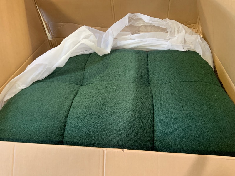 Photo 1 of 93.70 inches long, Teddy Sofa Fabric,with two matching pillows and three spacious and comfortable seats, for Apartment Office Living Room - Green (potentially partial set unknown) 
