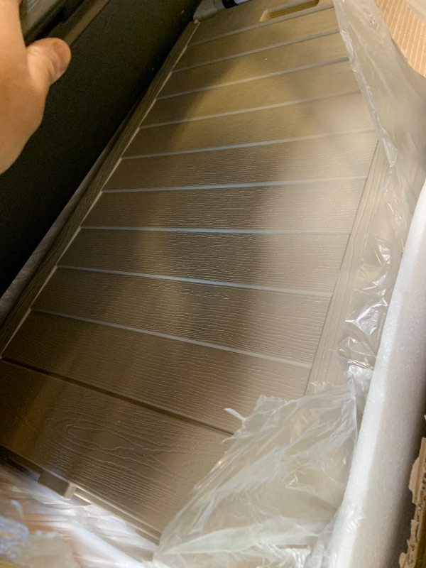 Photo 1 of YITAHOME 59 Cuft Outdoor Tall Storage Shed, Waterproof Vertical Resin Shed for Garden, Garage, Patio, Lockable Tool Storage, No Shelves Included, Brown (partial set 2/2) 
